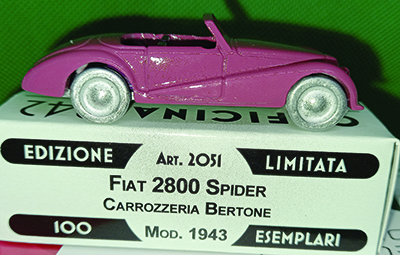 FIAT 2800 SPIDER 1:76 scale