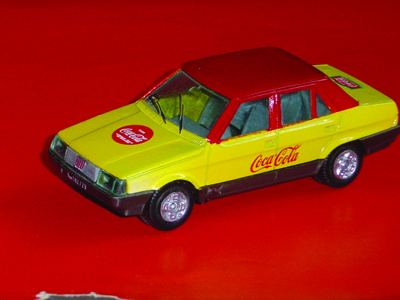 FIAT COCACOLA in scala 1:43
