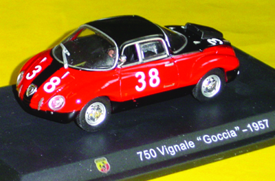 FIAT AB. 750 VIGNALE GOCCIA in scala 1:43