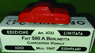 FIAT 500 A BERLINETTA in scala 1:76